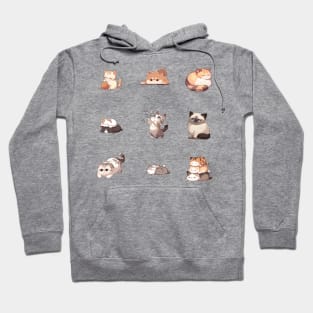 Cute Cats Sticker Pack Hoodie